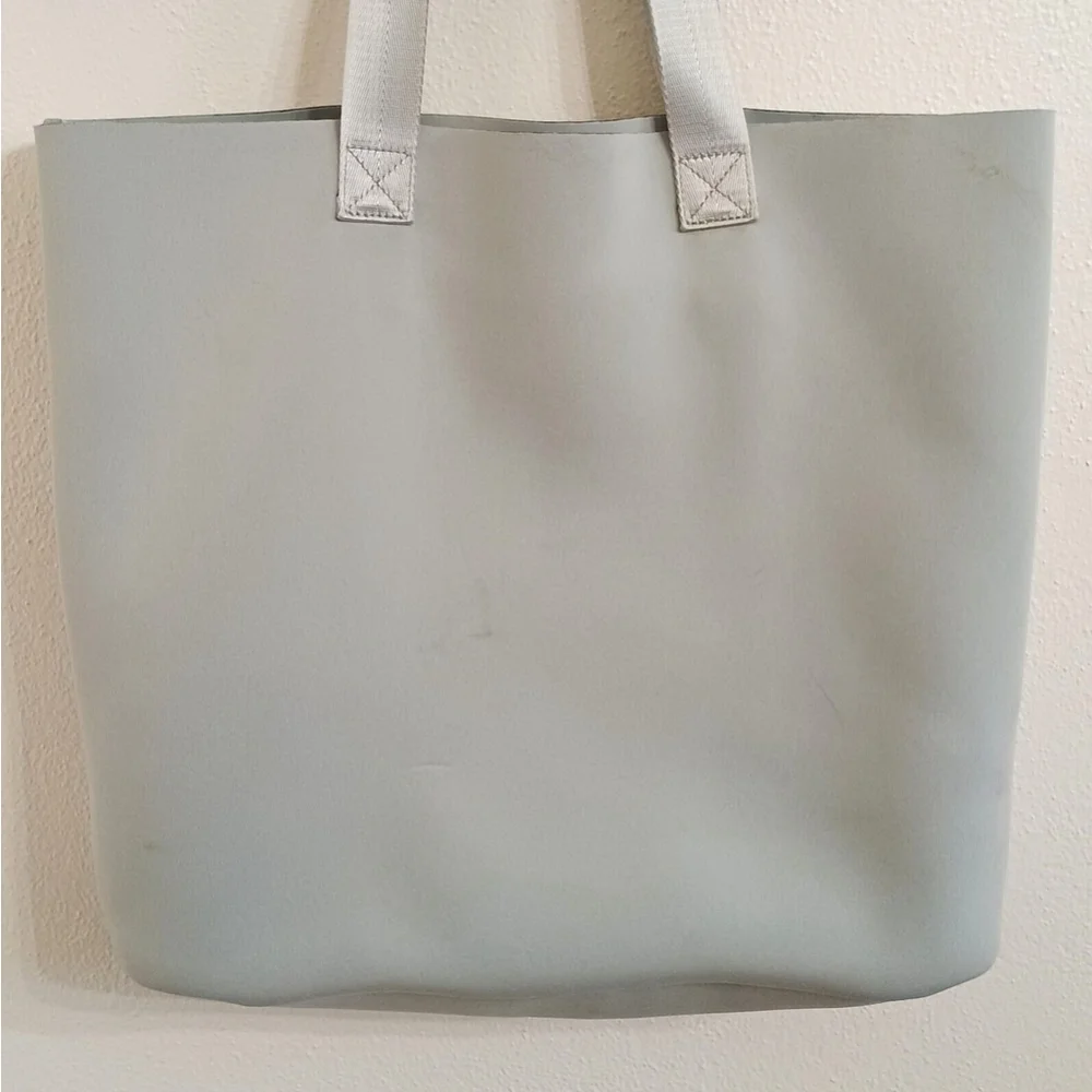 NWT Max Mara Palizzo Light Gray Foam Fabric Tote Handbag Shop Bag READ - Picture 4 of 13